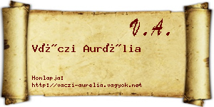 Váczi Aurélia névjegykártya